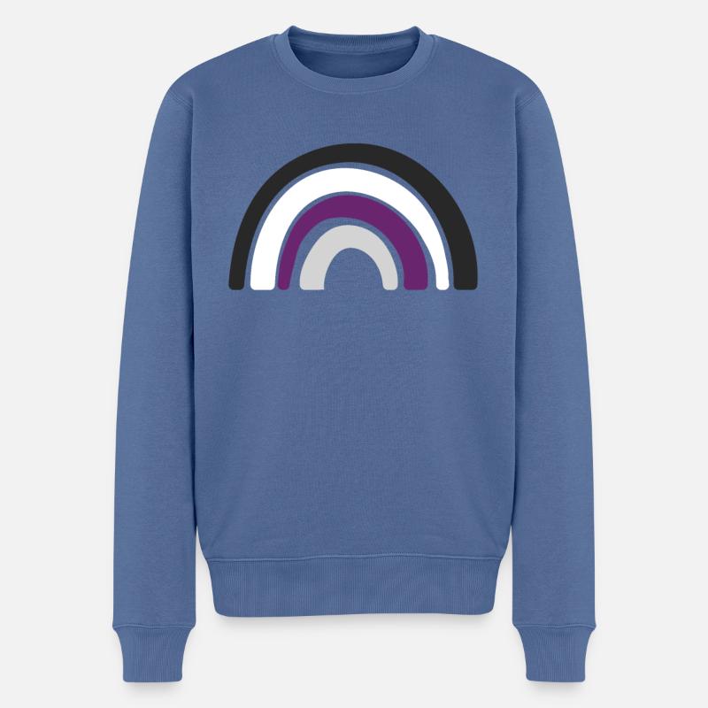 Drapeau - LGBTQIA Rainbow Demisexual - Pull Premium bio Homme - bleu pigeon