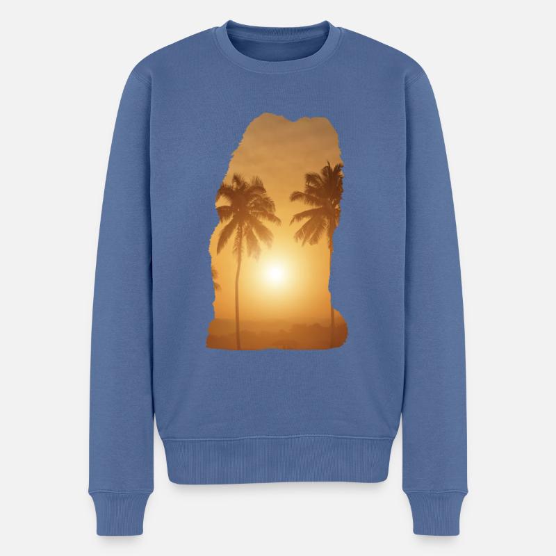 Sommerstrand - Chow Chow - Männer Premium Bio Pullover - Taubenblau