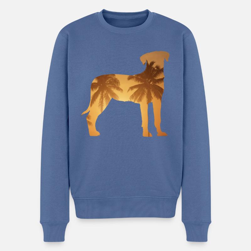 Sommerstrand - Rottweiler - Männer Premium Bio Pullover - Taubenblau