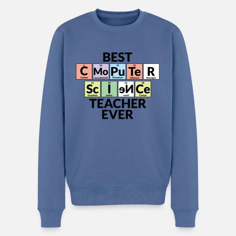 Bester Informatiklehrer Aller Zeiten - Männer Premium Bio Pullover - Taubenblau