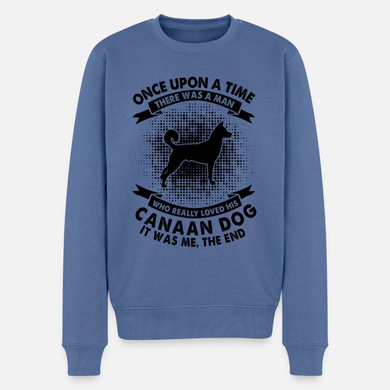 Es War Einmal – Kanaan - Männer Premium Bio Pullover - Taubenblau