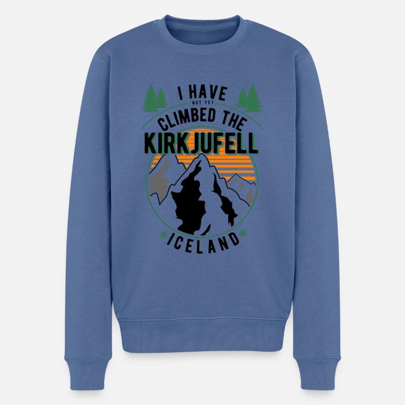 Randonneurs - Grimpeurs Randonnée Kirkjufell - Pull Premium bio Homme - bleu pigeon