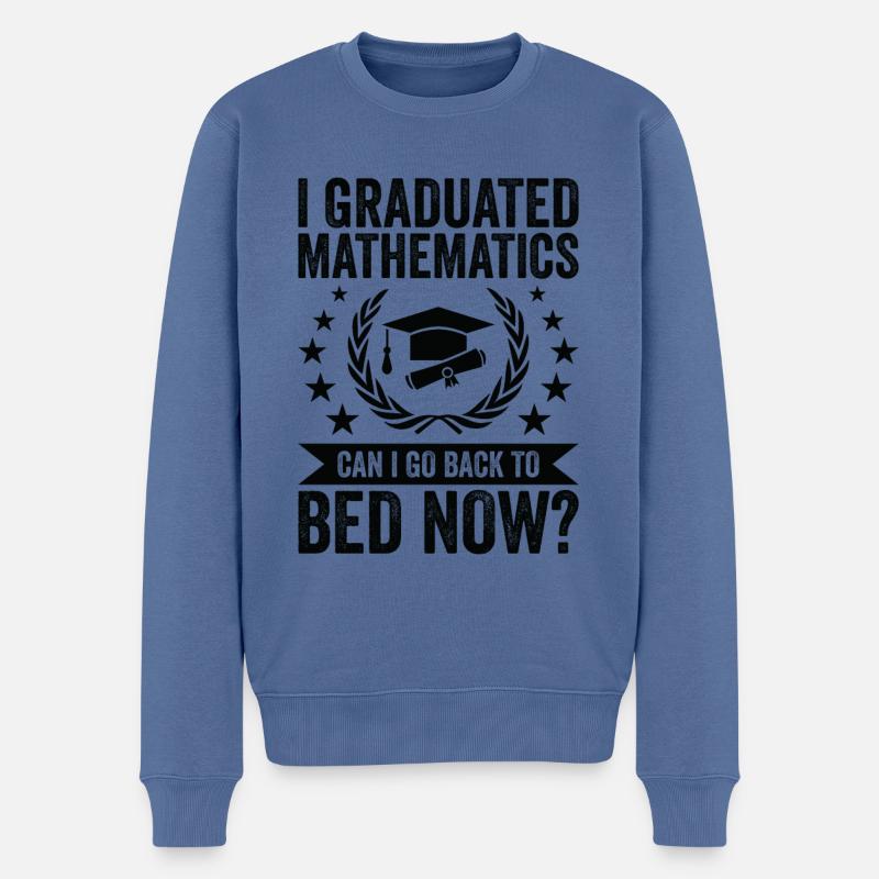 Ich Habe Mathematik Studiert - Männer Premium Bio Pullover - Taubenblau