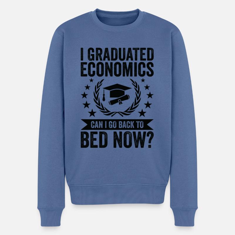 J’ai étudié l’économie - Pull Premium bio Homme - bleu pigeon