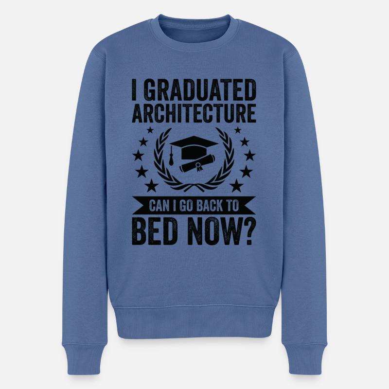 J’ai terminé l’architecture - Pull Premium bio Homme - bleu pigeon