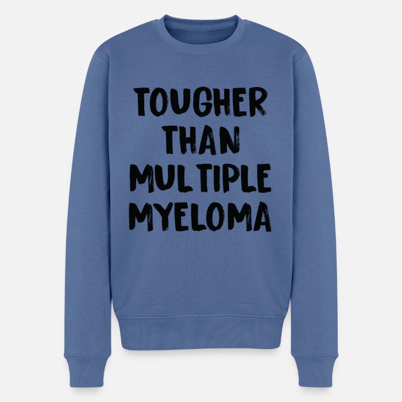 Härter Als Multiple Myelomkrebs - Männer Premium Bio Pullover - Taubenblau