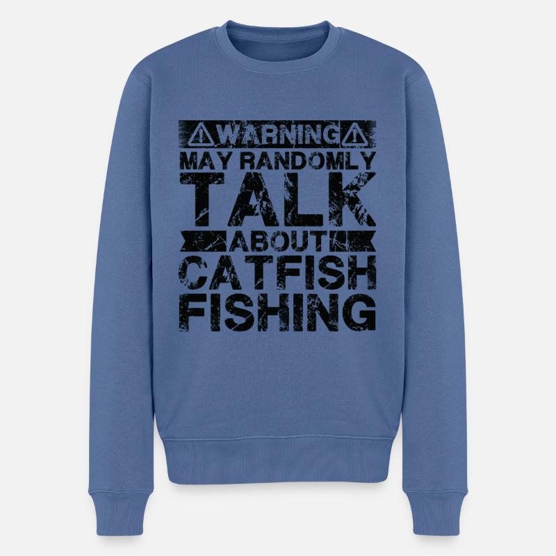 Pêche - Poisson-chat - Pull Premium bio Homme - bleu pigeon