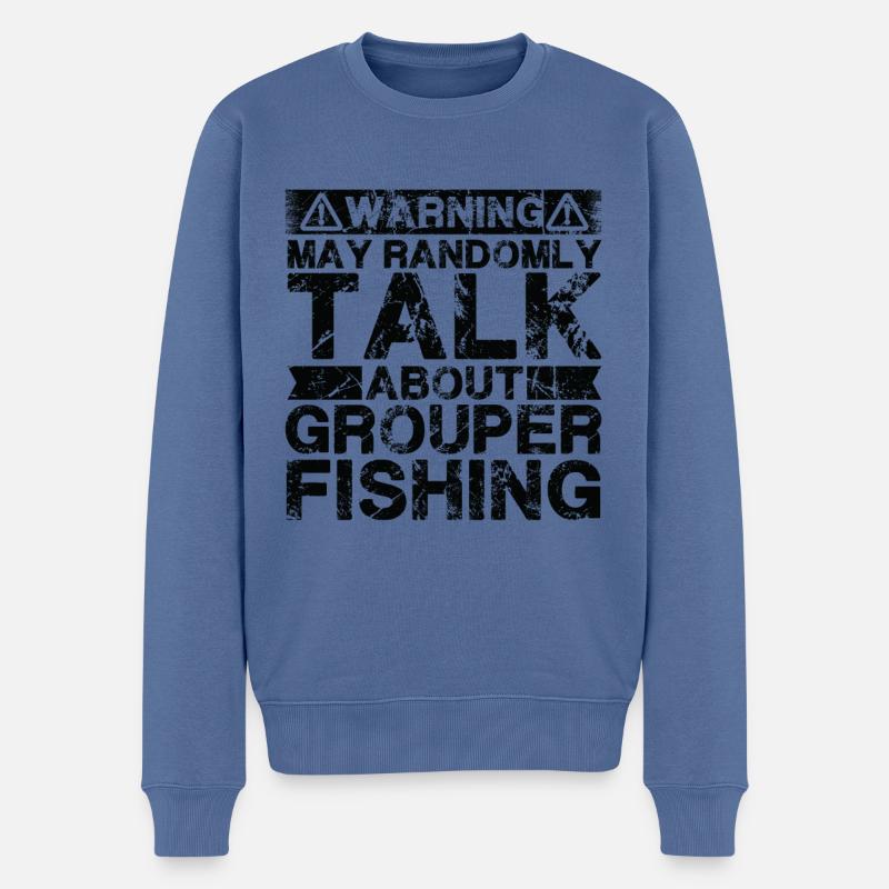 Angeln - Zackenbarschfische - Männer Premium Bio Pullover - Taubenblau