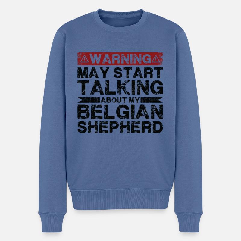 Apropos Belgischer Schäferhund - Männer Premium Bio Pullover - Taubenblau