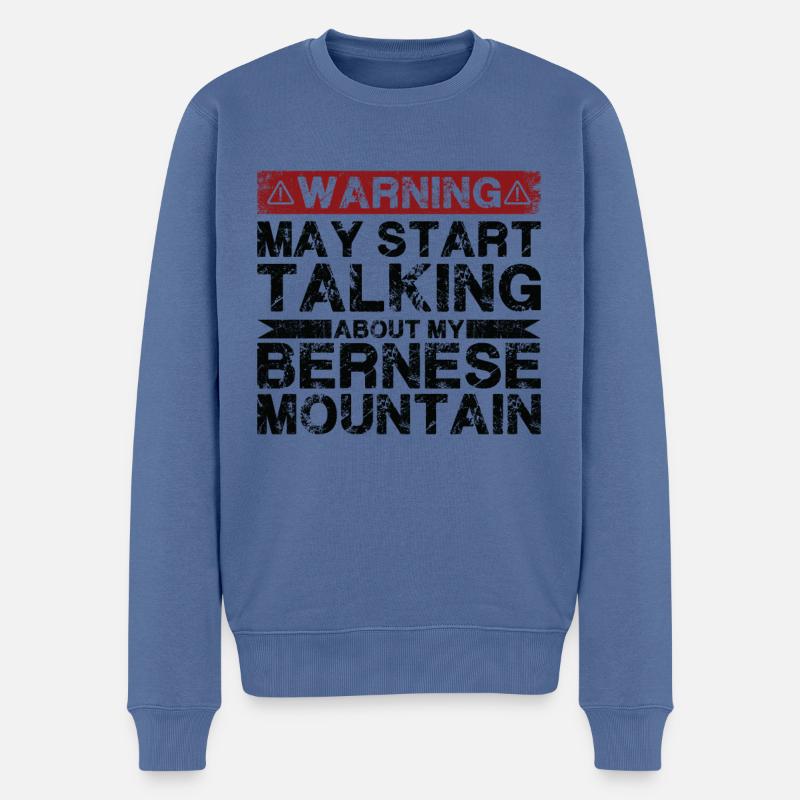 Apropos Berner Berg - Männer Premium Bio Pullover - Taubenblau