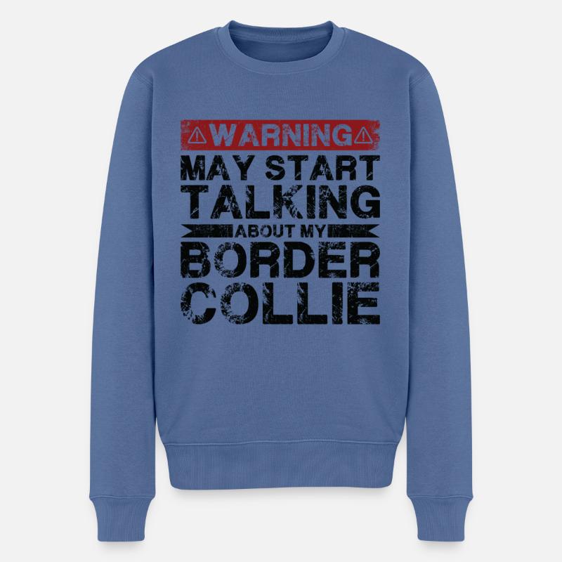 Apropos Border-Collie - Männer Premium Bio Pullover - Taubenblau