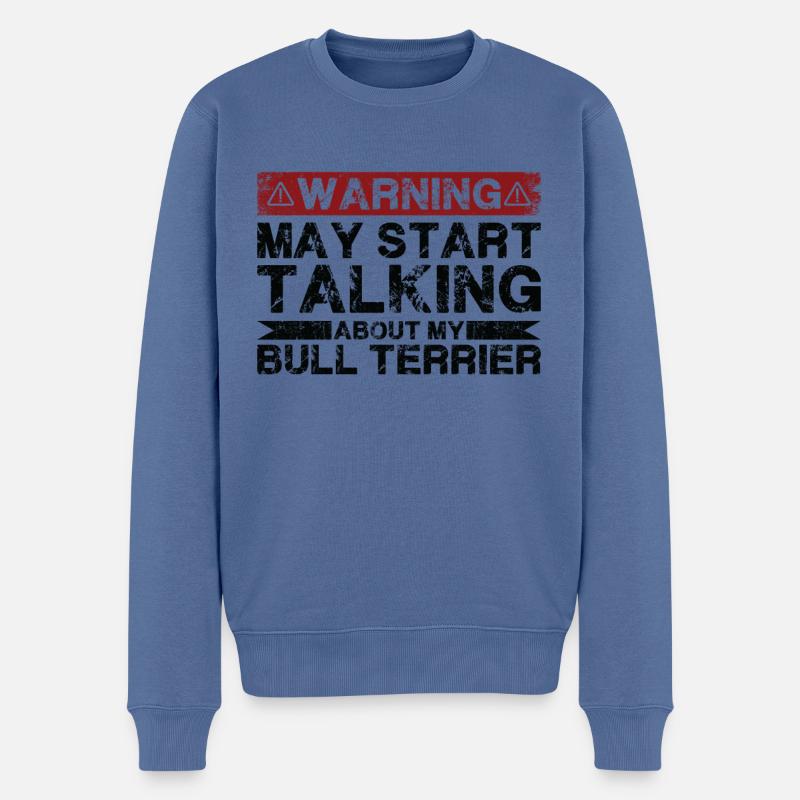 Apropos Bullterrier - Männer Premium Bio Pullover - Taubenblau
