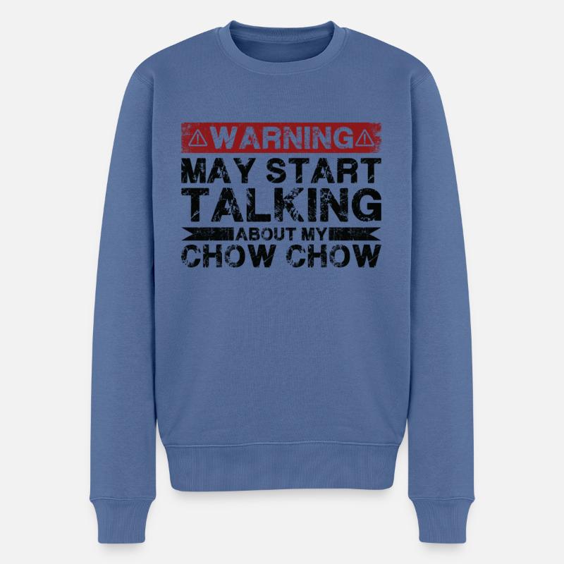 Apropos Chow-Chow - Männer Premium Bio Pullover - Taubenblau