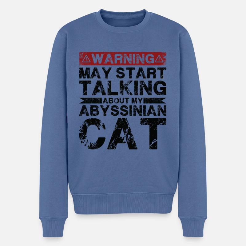 Apropos Abessinierkatze - Männer Premium Bio Pullover - Taubenblau