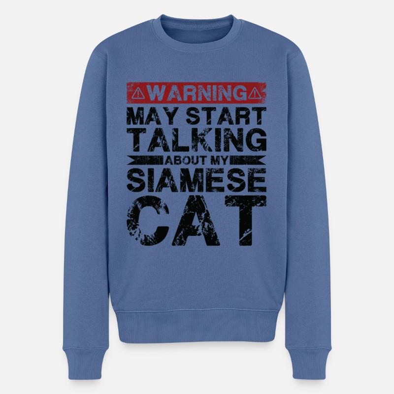 Apropos Siamkatze - Männer Premium Bio Pullover - Taubenblau