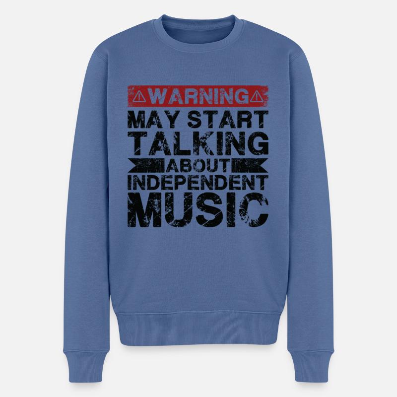 Apropos Independent-Musik - Männer Premium Bio Pullover - Taubenblau