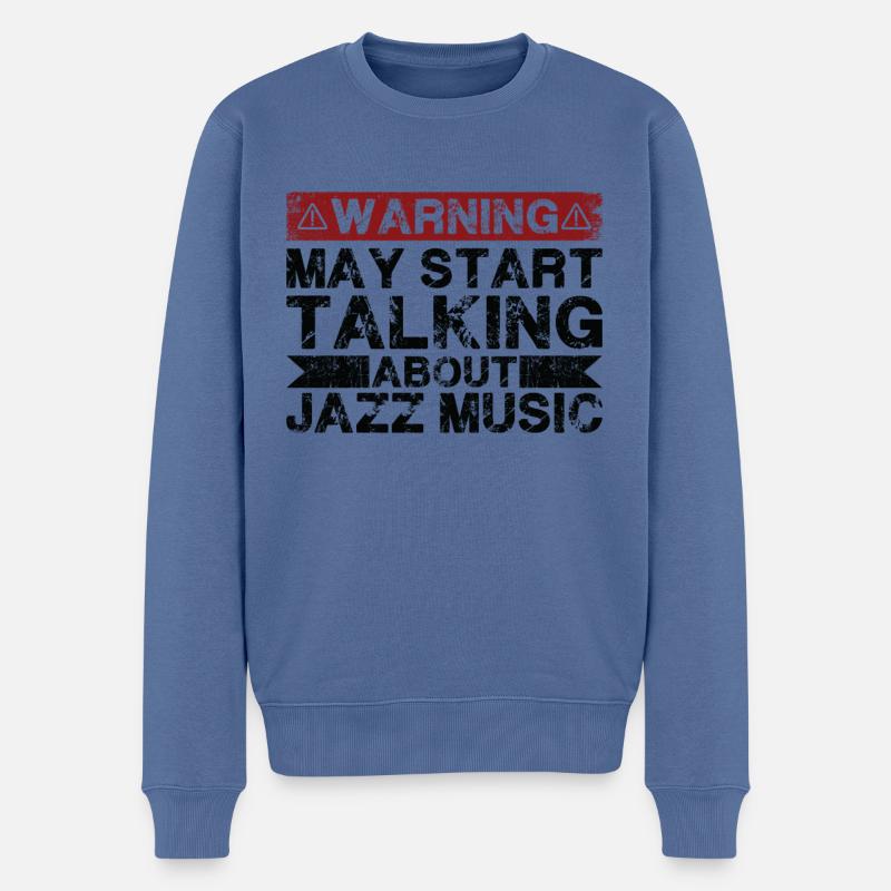 Apropos Jazzmusik - Männer Premium Bio Pullover - Taubenblau