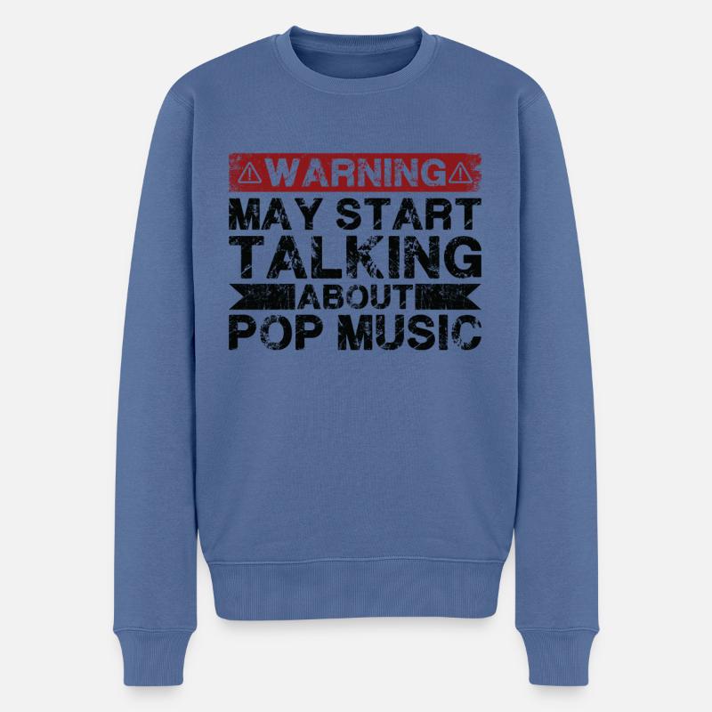 En parlant de musique pop - Pull Premium bio Homme - bleu pigeon
