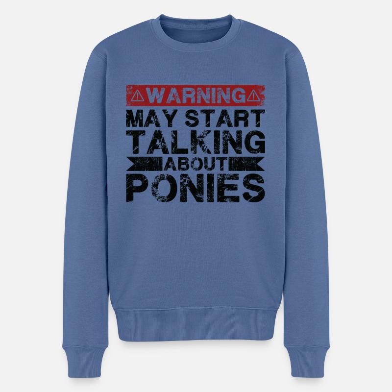 Apropos Ponys - Männer Premium Bio Pullover - Taubenblau