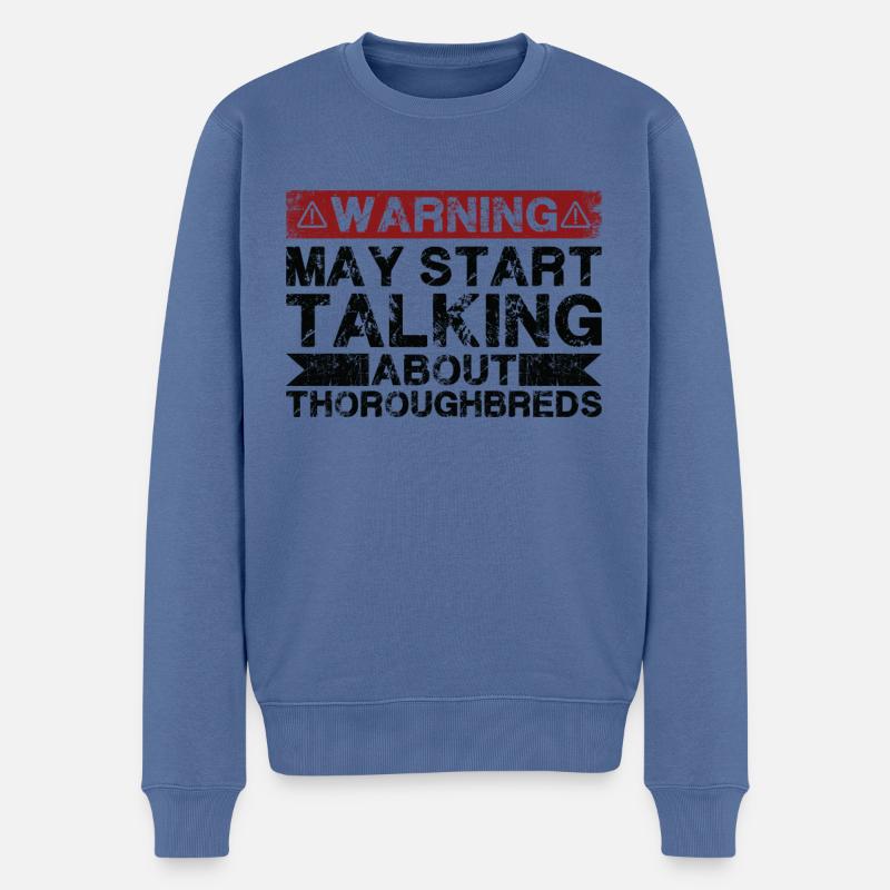Apropos Vollblut - Männer Premium Bio Pullover - Taubenblau