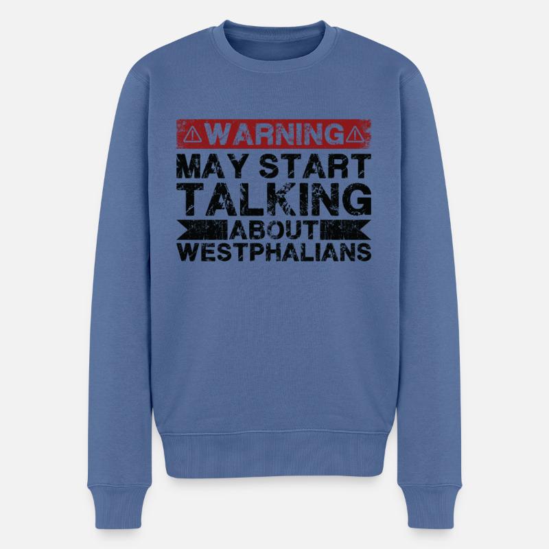 Apropos Westfälisch - Männer Premium Bio Pullover - Taubenblau