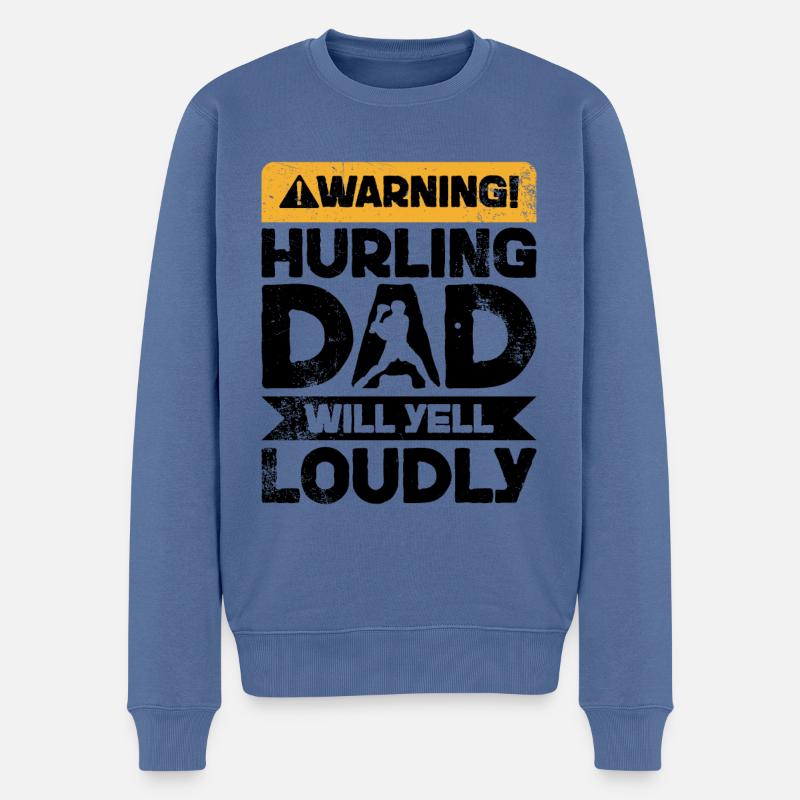 Avertissement Cris - Hurls Father - Pull Premium bio Homme - bleu pigeon