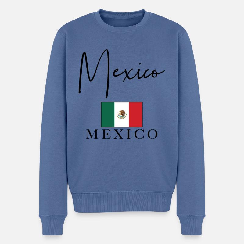 Grèce Flag Holidays - Île de Mexico - Pull Premium bio Homme - bleu pigeon