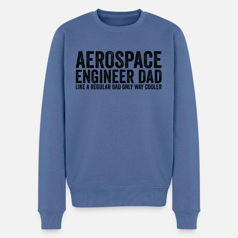 Père - ingénieur aérospatial - Pull Premium bio Homme - bleu pigeon