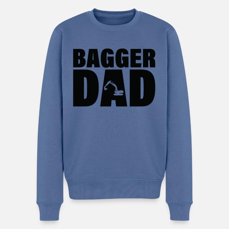 Job - Bagger Dad - Männer Premium Bio Pullover - Taubenblau