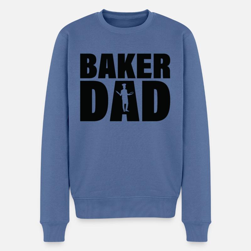 Job - Le père de Baker - Pull Premium bio Homme - bleu pigeon