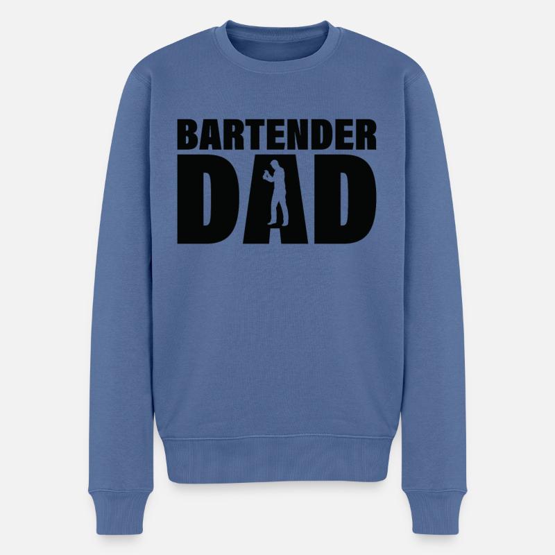 Job - Barkeeper Papa - Männer Premium Bio Pullover - Taubenblau