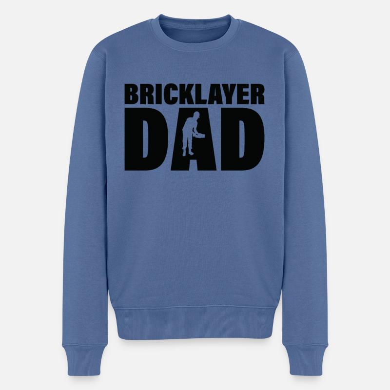 Job - Maurer Dad - Männer Premium Bio Pullover - Taubenblau