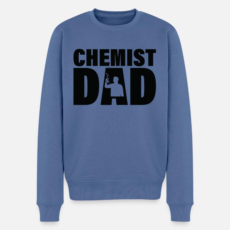 Job - Chemiker Vater - Männer Premium Bio Pullover - Taubenblau