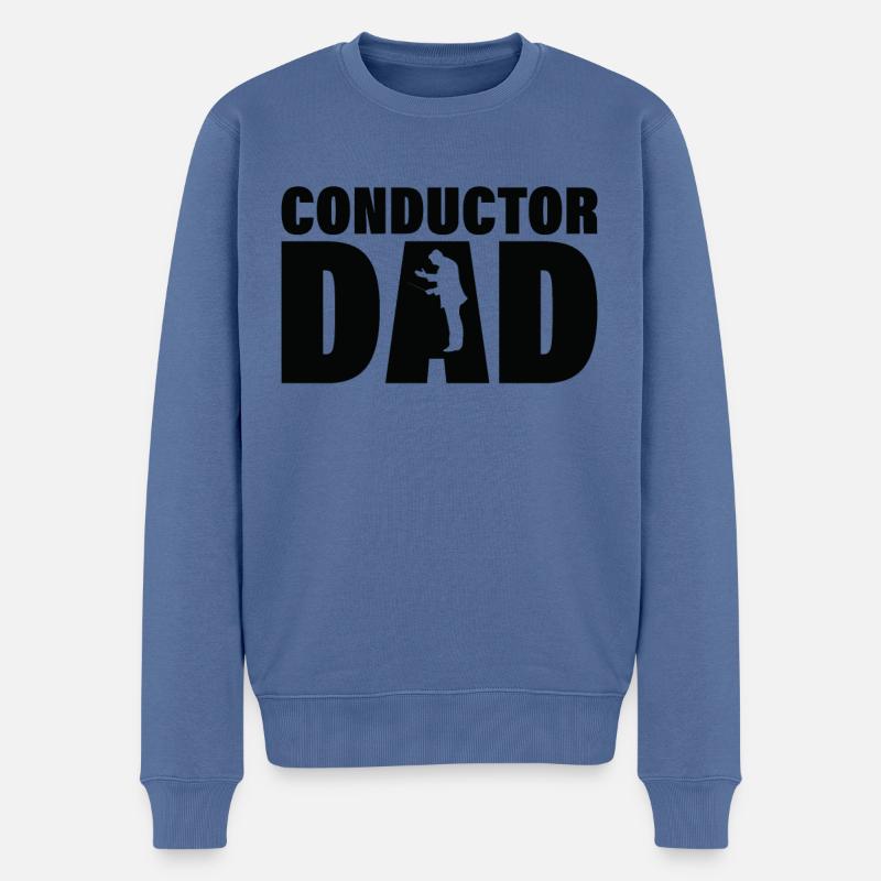 Job - Dirigent Dad - Männer Premium Bio Pullover - Taubenblau