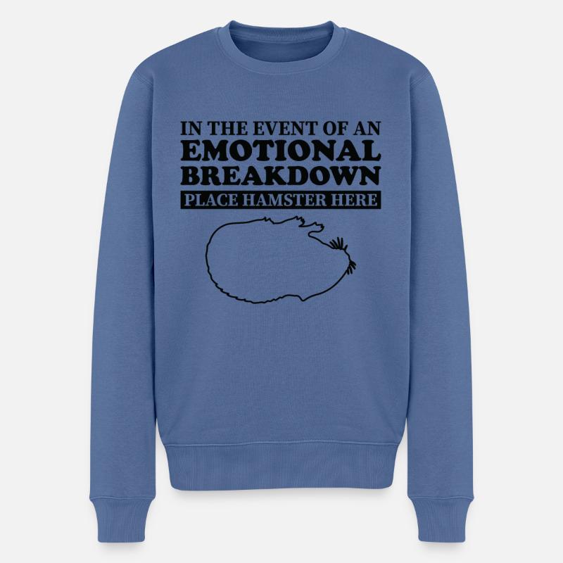 Émotionnel - Papa Mama Hamster - Pull Premium bio Homme - bleu pigeon