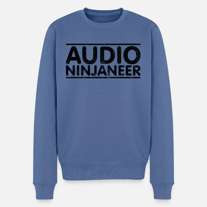 Ninjaneer - Technicien audio - Pull Premium bio Homme - bleu pigeon