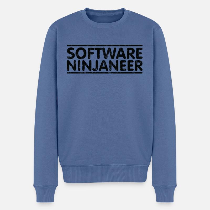 Ninjaneer - Software -Ingenieur - Männer Premium Bio Pullover - Taubenblau