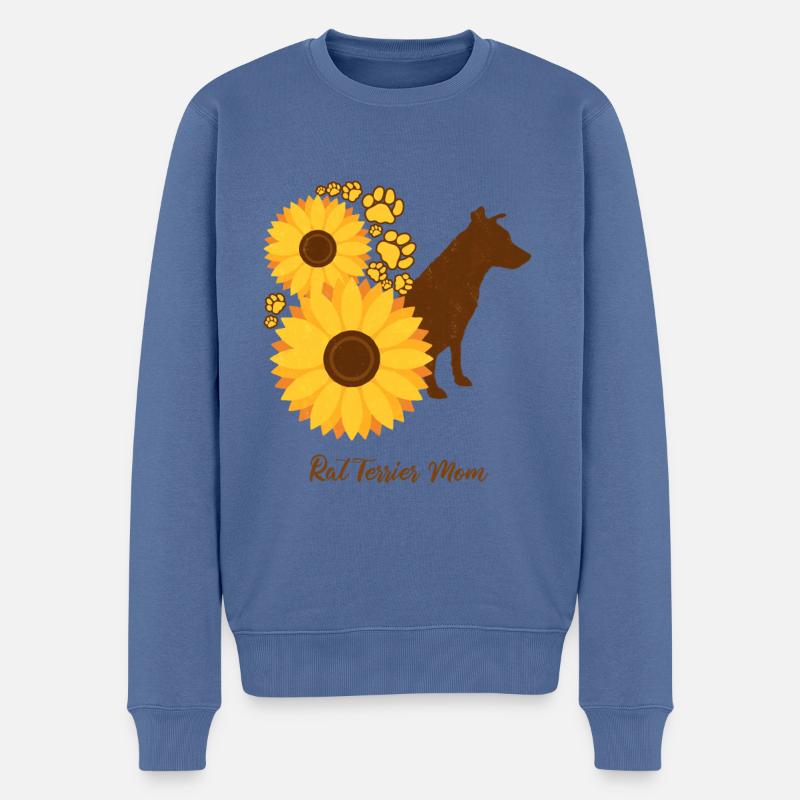 Mère Tournesol - Rat Terrier - Pull Premium bio Homme - bleu pigeon