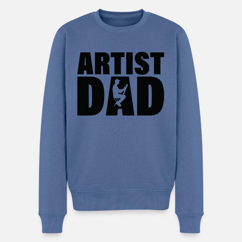 Job - Künstlerdad - Männer Premium Bio Pullover - Taubenblau