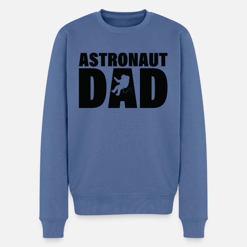 Job - Astronaut Papa - Männer Premium Bio Pullover - Taubenblau