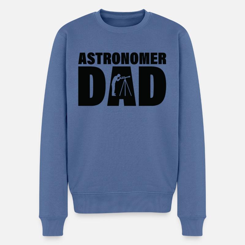 Job - Astronom Dad - Männer Premium Bio Pullover - Taubenblau
