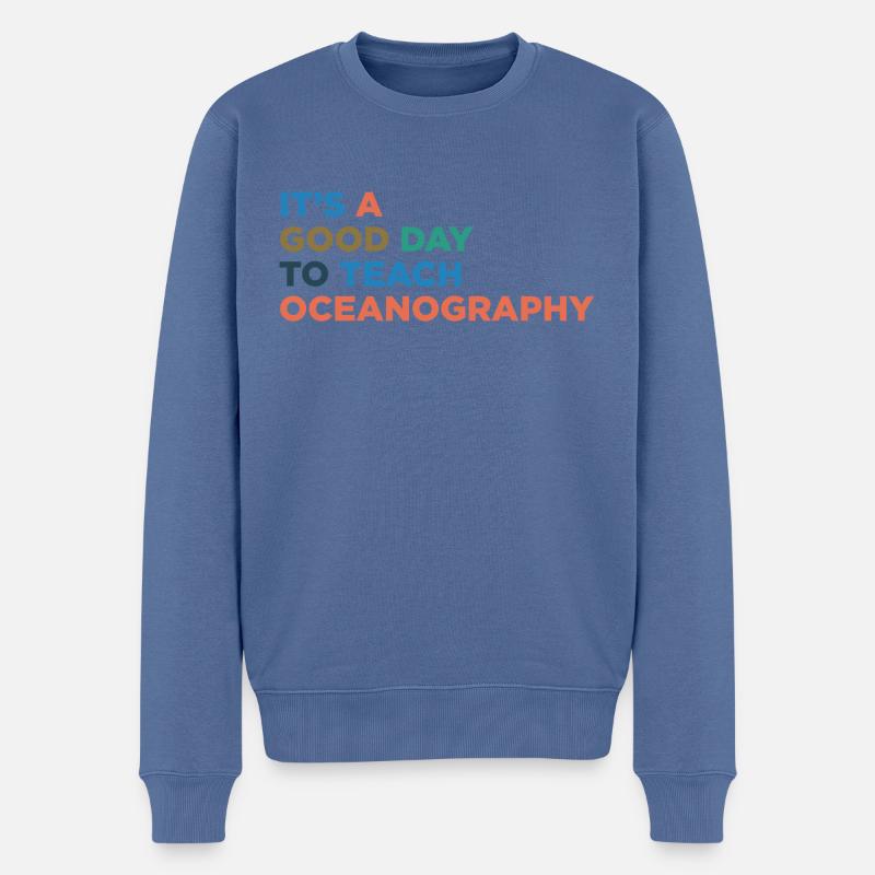 Enseignant en océanographie - Pull Premium bio Homme - bleu pigeon