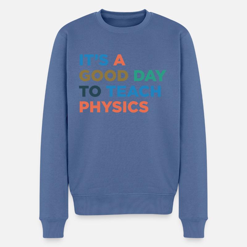 Enseigner les professeurs de physique - Pull Premium bio Homme - bleu pigeon