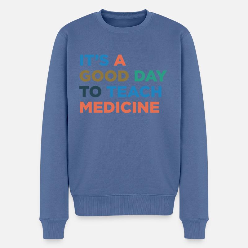 Medizinlehrer Unterrichten - Männer Premium Bio Pullover - Taubenblau