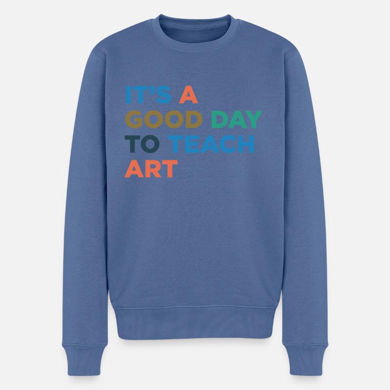 Kunstlehrer Unterrichten - Männer Premium Bio Pullover - Taubenblau