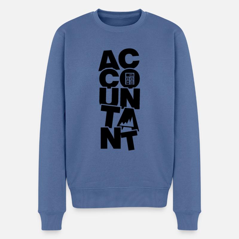 Profession comptable - Comptable - Pull Premium bio Homme - bleu pigeon