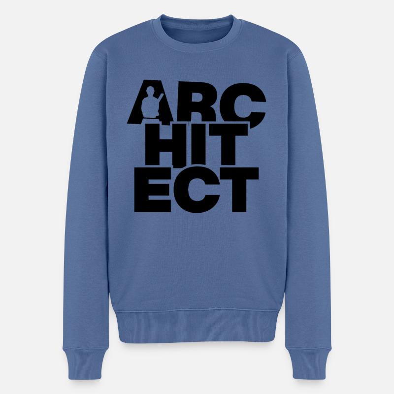 Architektonischer Beruf - Architekt - Männer Premium Bio Pullover - Taubenblau