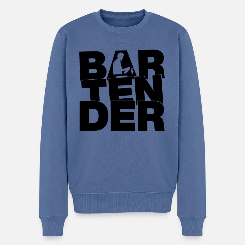 Beruf Arbeit - Barkeeper - Männer Premium Bio Pullover - Taubenblau