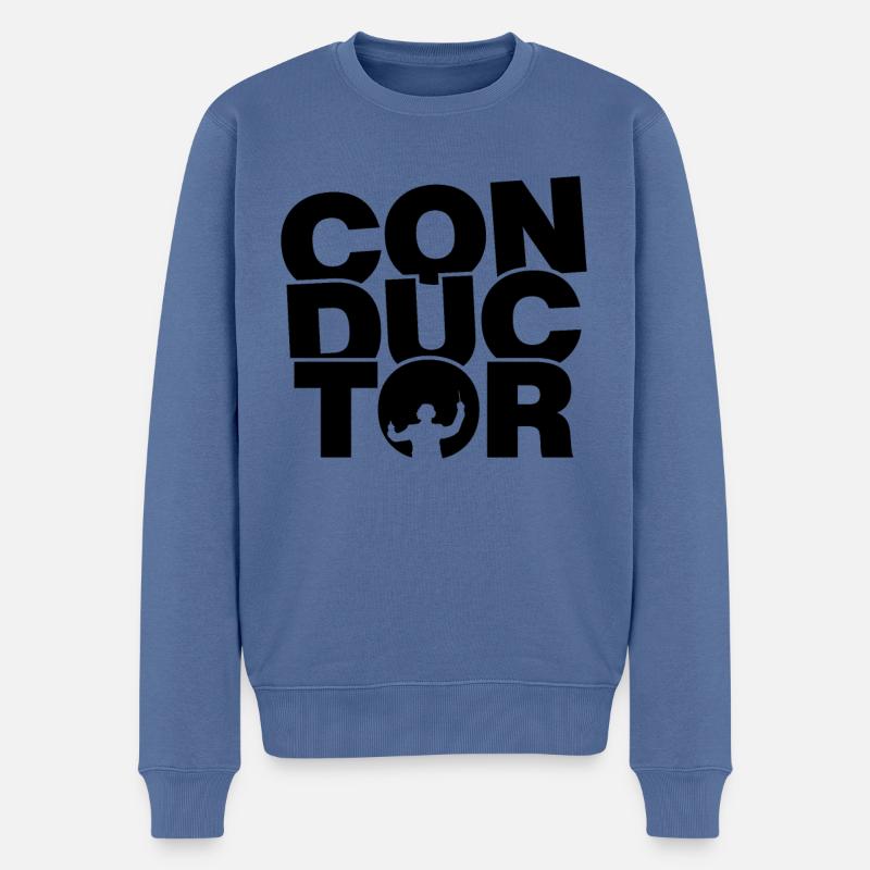 Profession Travail - Chef d’orchestre - Pull Premium bio Homme - bleu pigeon