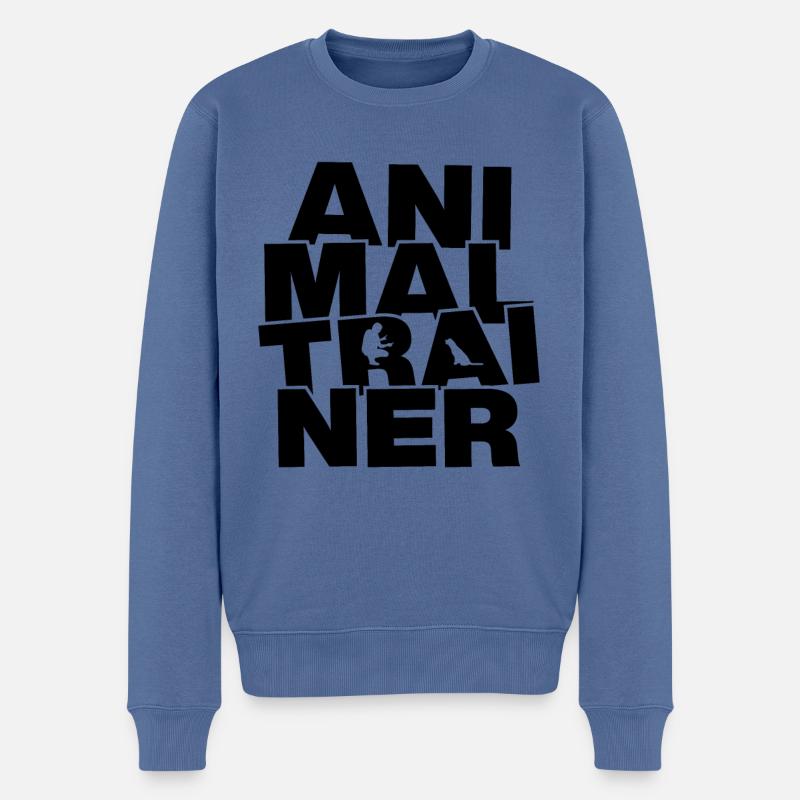 Beruf Arbeit - Tiertrainer - Männer Premium Bio Pullover - Taubenblau